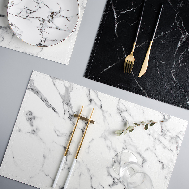 Marble Coaster Set - Almohadilla de vajilla con aislamiento térmico