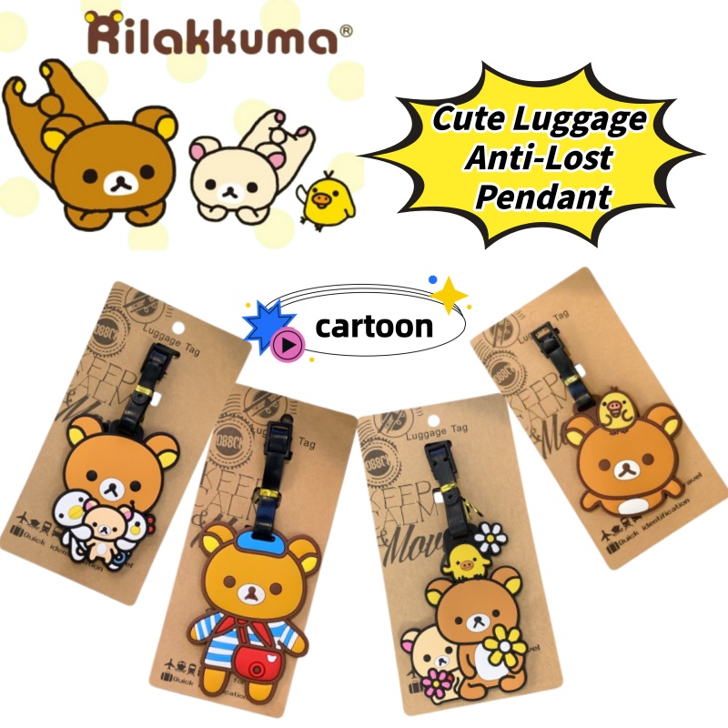 Travel Luggage Set - Etiqueta de Equipaje Personalizada Creativa Rilakkuma,