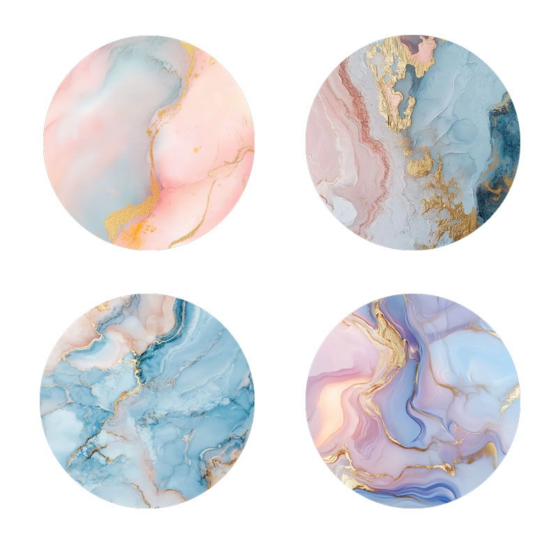Marble Coaster Set - Juego de 4 Posavasos con Diseño
