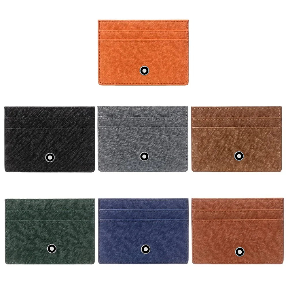 Leather Wallet Men - Carteras delgadas minimalistas de cuero para