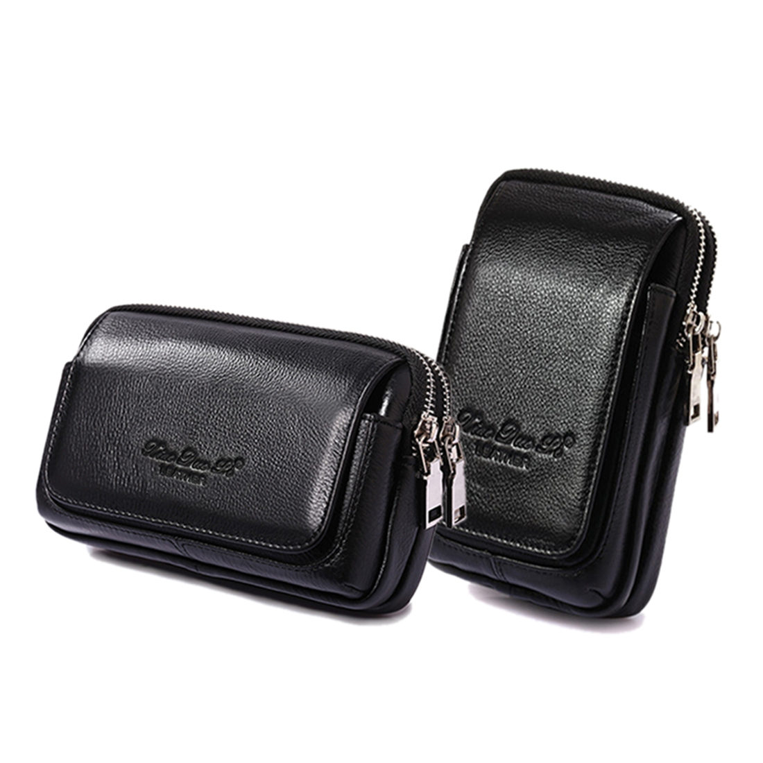 Leather Wallet Men - Riñonera de cuero genuino para hombre,