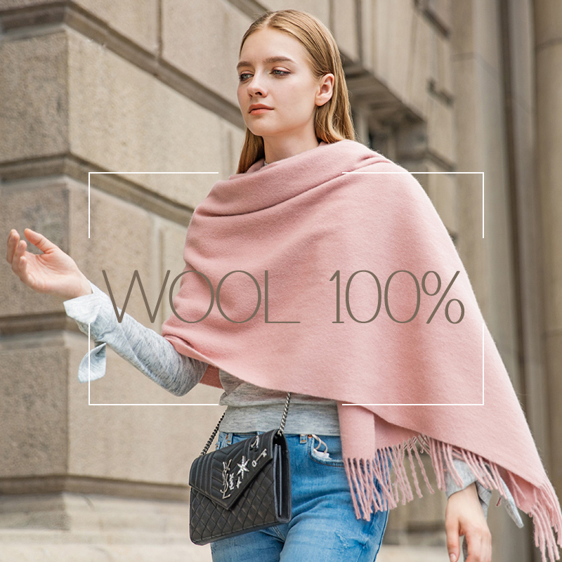 Cashmere Scarf - Bufanda de lana para invierno, chal