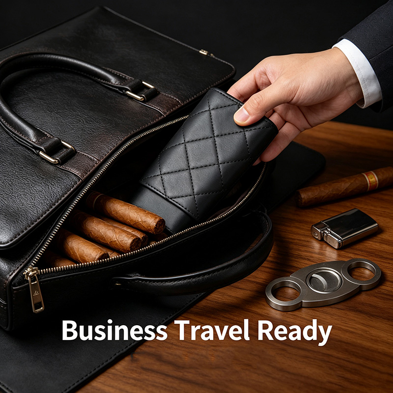 Premium Cigar Case - Estuche para Cigarros de Gran Tamaño,
