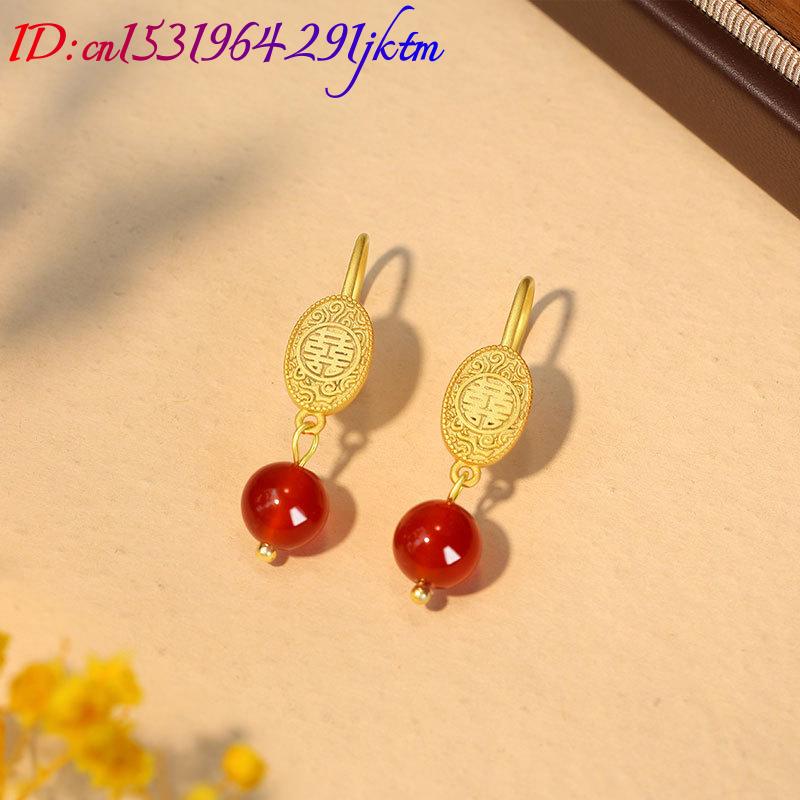 Pendientes de cuentas de jade  - Gold Plated Jewelry reseña y precio
