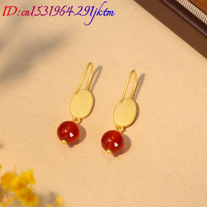 Pendientes de cuentas de jade  - Gold Plated Jewelry reseña y precio