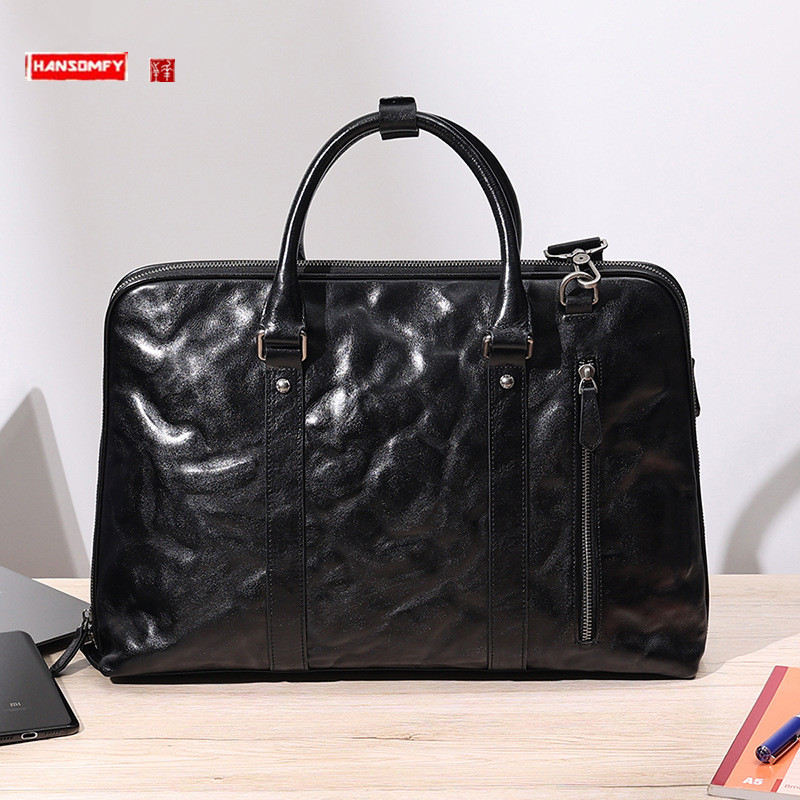 2025 nuevos bolsos de cuero ge - Leather Briefcase reseña y precio