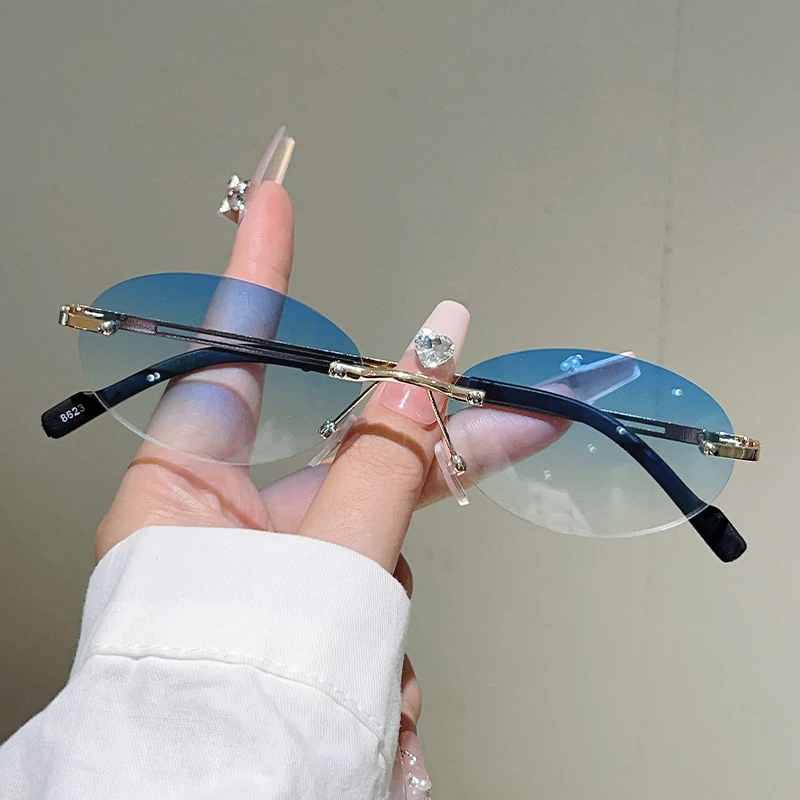 Gafas de sol ovaladas sin mont - Designer Sunglasses reseña y precio