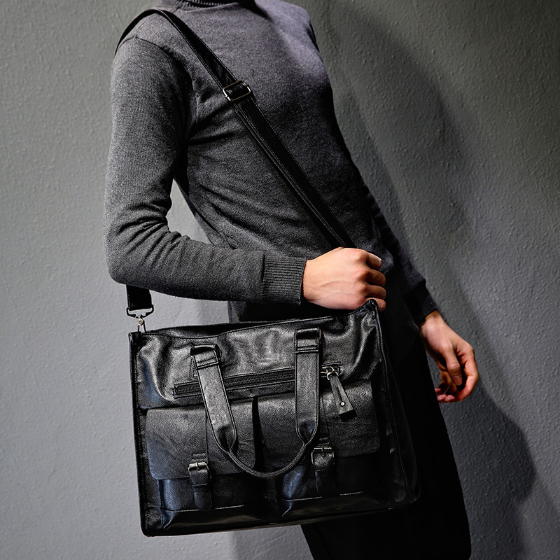 Maletín de Hombro de Cuero PU, - Leather Briefcase reseña y precio