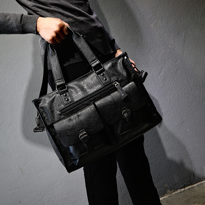 Maletín de Hombro de Cuero PU, - Leather Briefcase reseña y precio