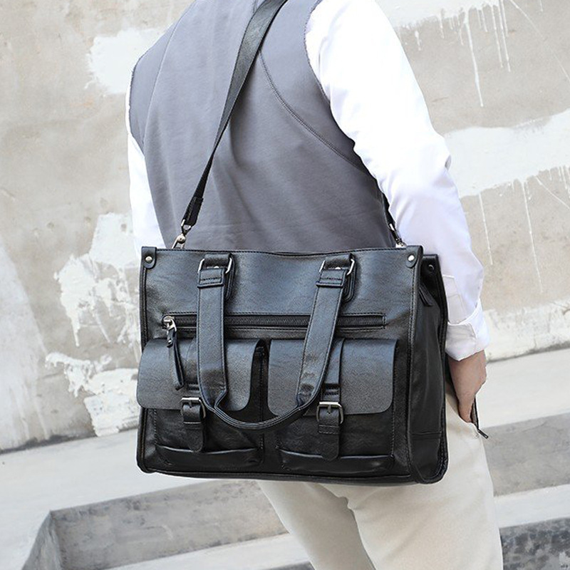 Maletín de Hombro de Cuero PU, - Leather Briefcase reseña y precio