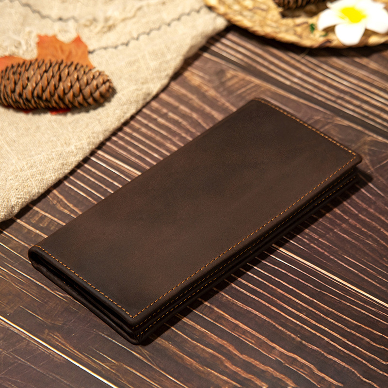 Cartera Larga de Cuero Genuino - Leather Wallet Men reseña y precio