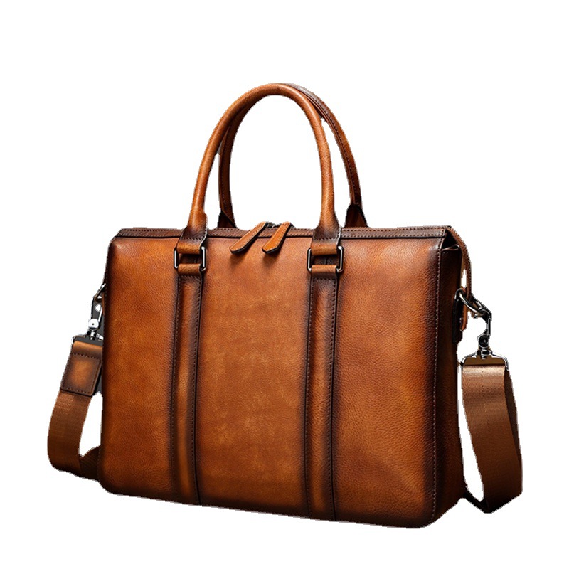 Maletín de Cuero de Primera Ca - Leather Briefcase reseña y precio
