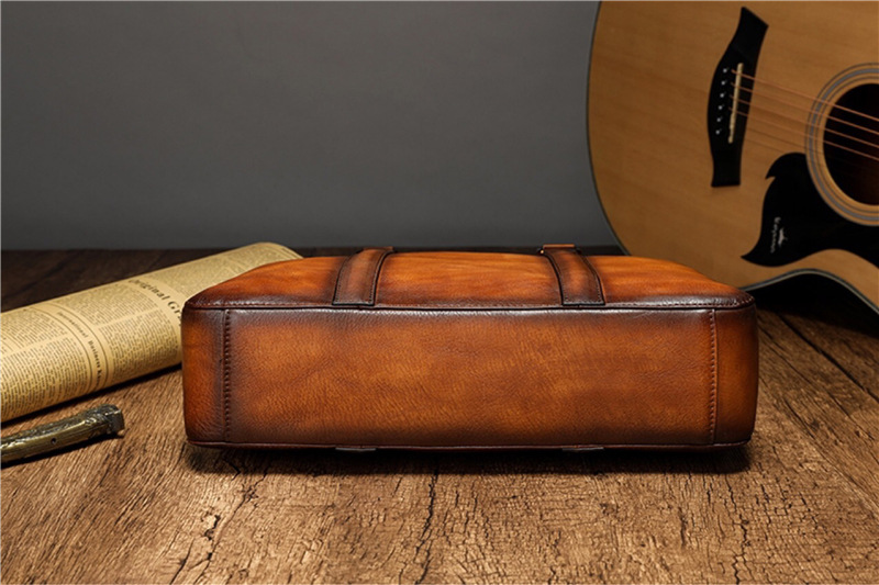 Maletín de Cuero de Primera Ca - Leather Briefcase reseña y precio