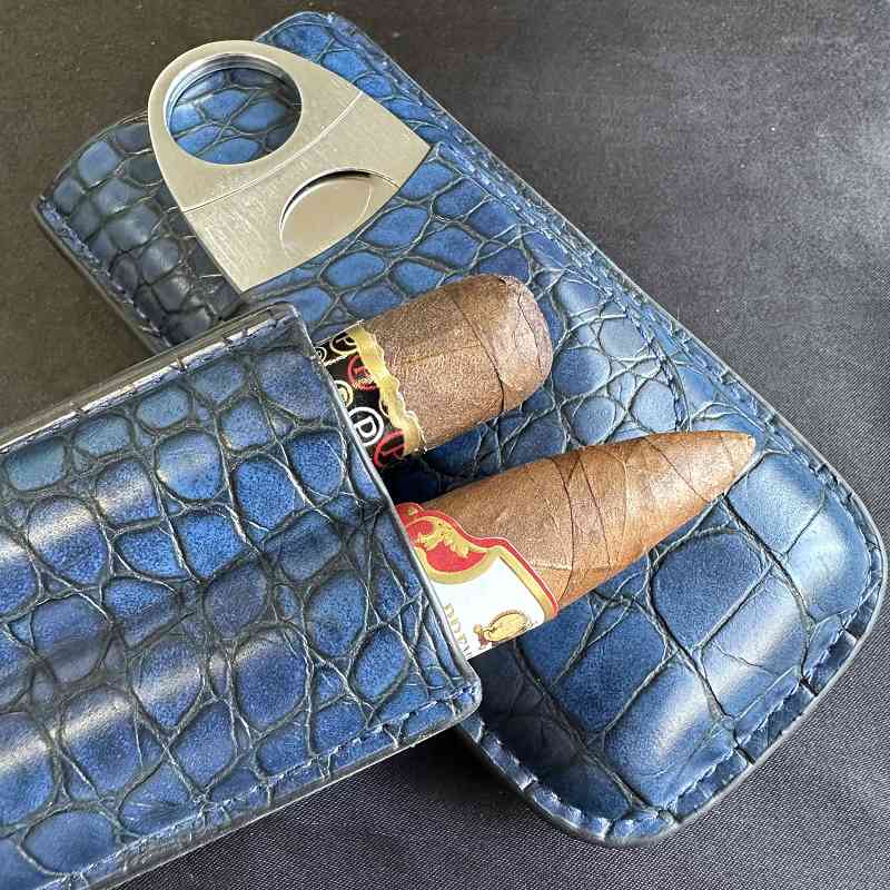 Estuche para cigarros con 2 ra - Premium Cigar Case reseña y precio