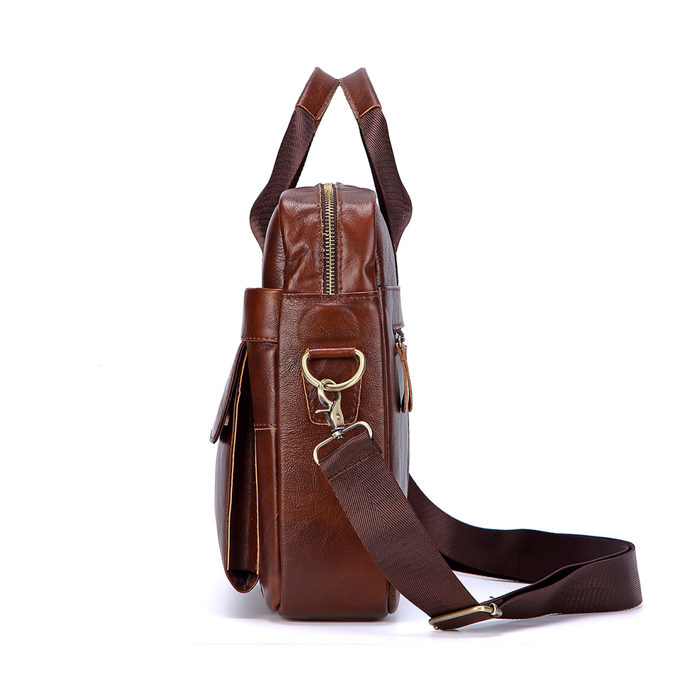 Bolsos de cuero genuino para h - Leather Briefcase reseña y precio