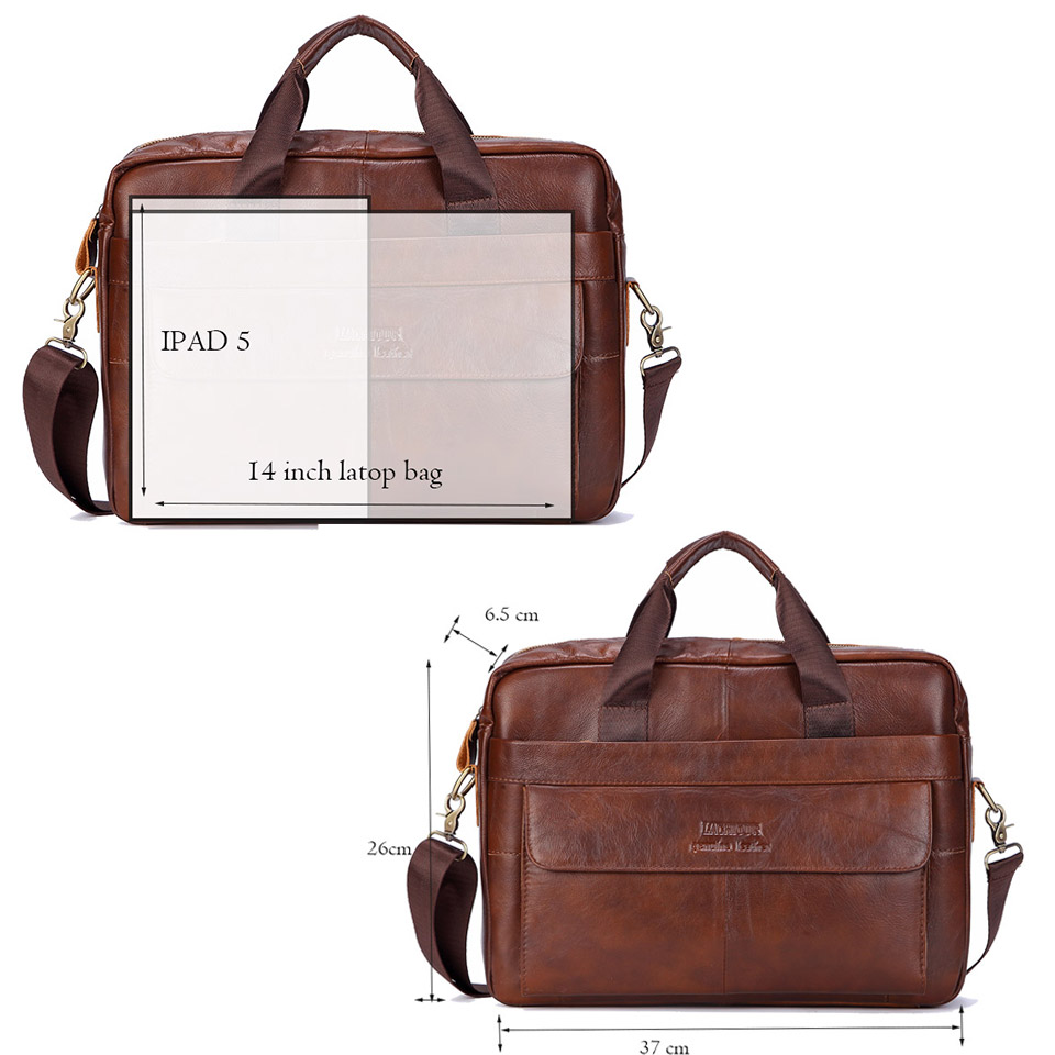 Bolsos de cuero genuino para h - Leather Briefcase reseña y precio