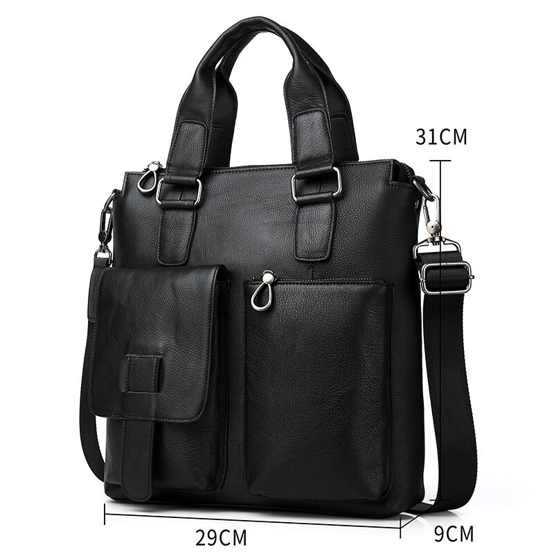 Bolso de mano Vertical para ho - Leather Briefcase reseña y precio