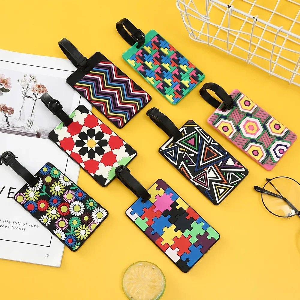 Etiquetas geométricas para equ - Travel Luggage Set reseña y precio