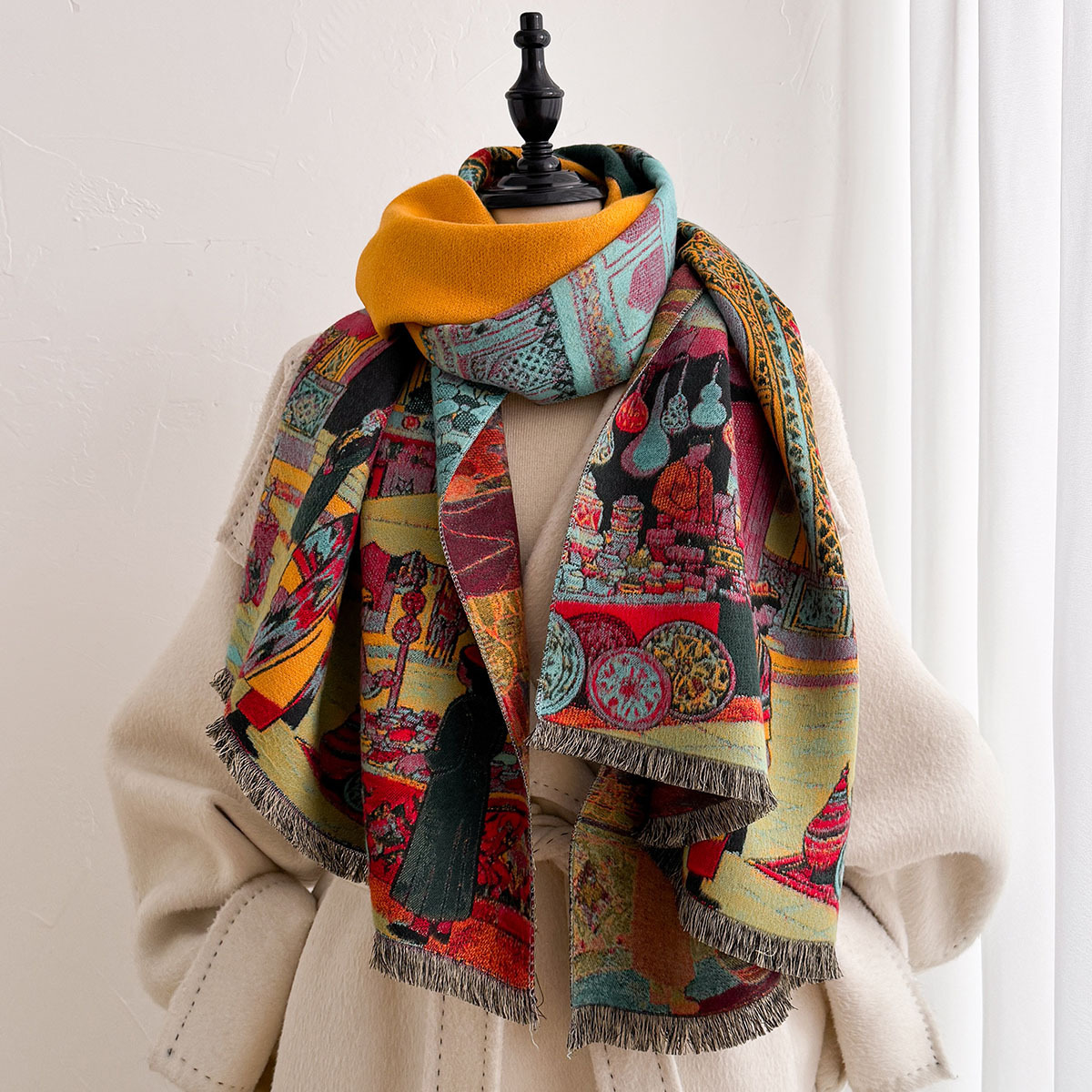 Bufanda de imitación de cachem - Cashmere Scarf reseña y precio