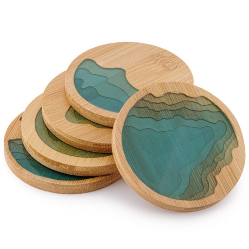 Posavasos cuadrados redondos c - Marble Coaster Set reseña y precio