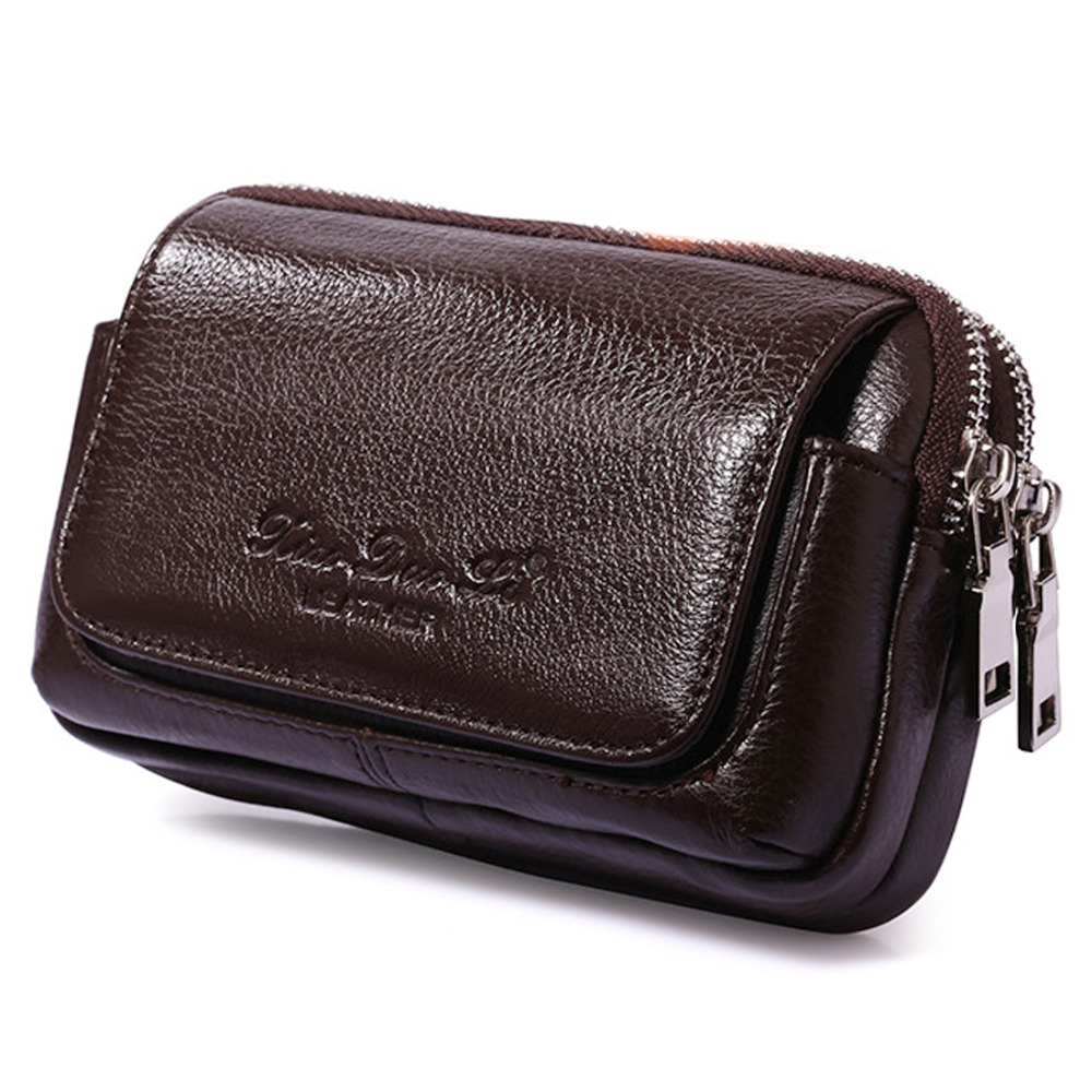 Riñonera de cuero genuino para - Leather Wallet Men reseña y precio