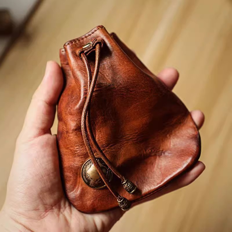 Cartera de cuero genuino de es - Leather Wallet Men reseña y precio