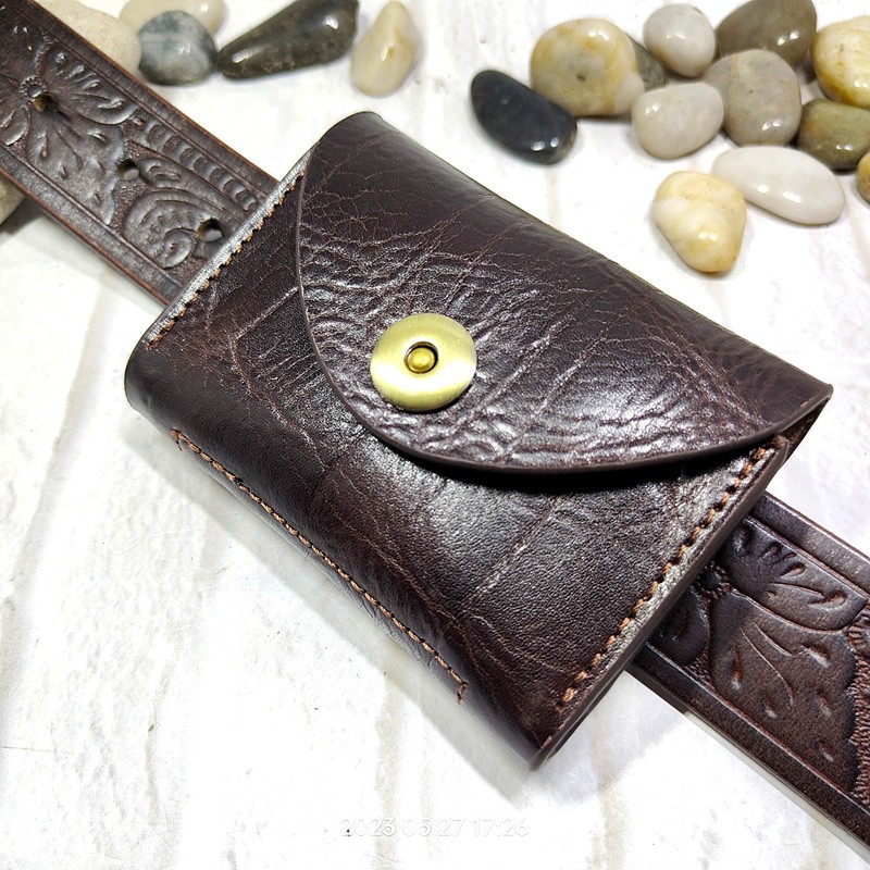 Blongk-Mini riñonera de cuero  - Leather Wallet Men reseña y precio