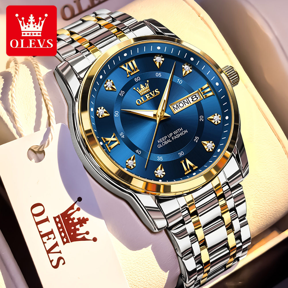 Marca OLEVS, relojes de moda p - Luxury Watch Men reseña y precio