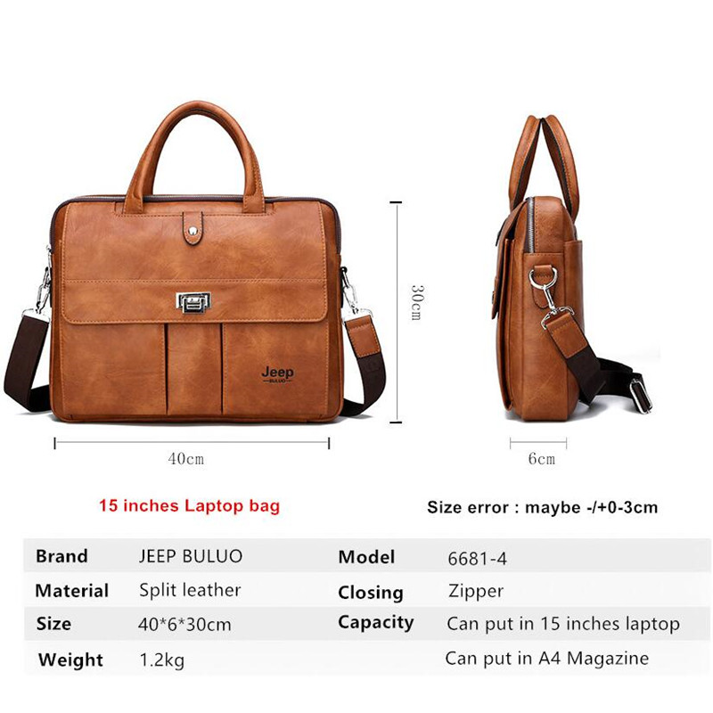Maletín de Cuero para Hombre J - Leather Briefcase reseña y precio