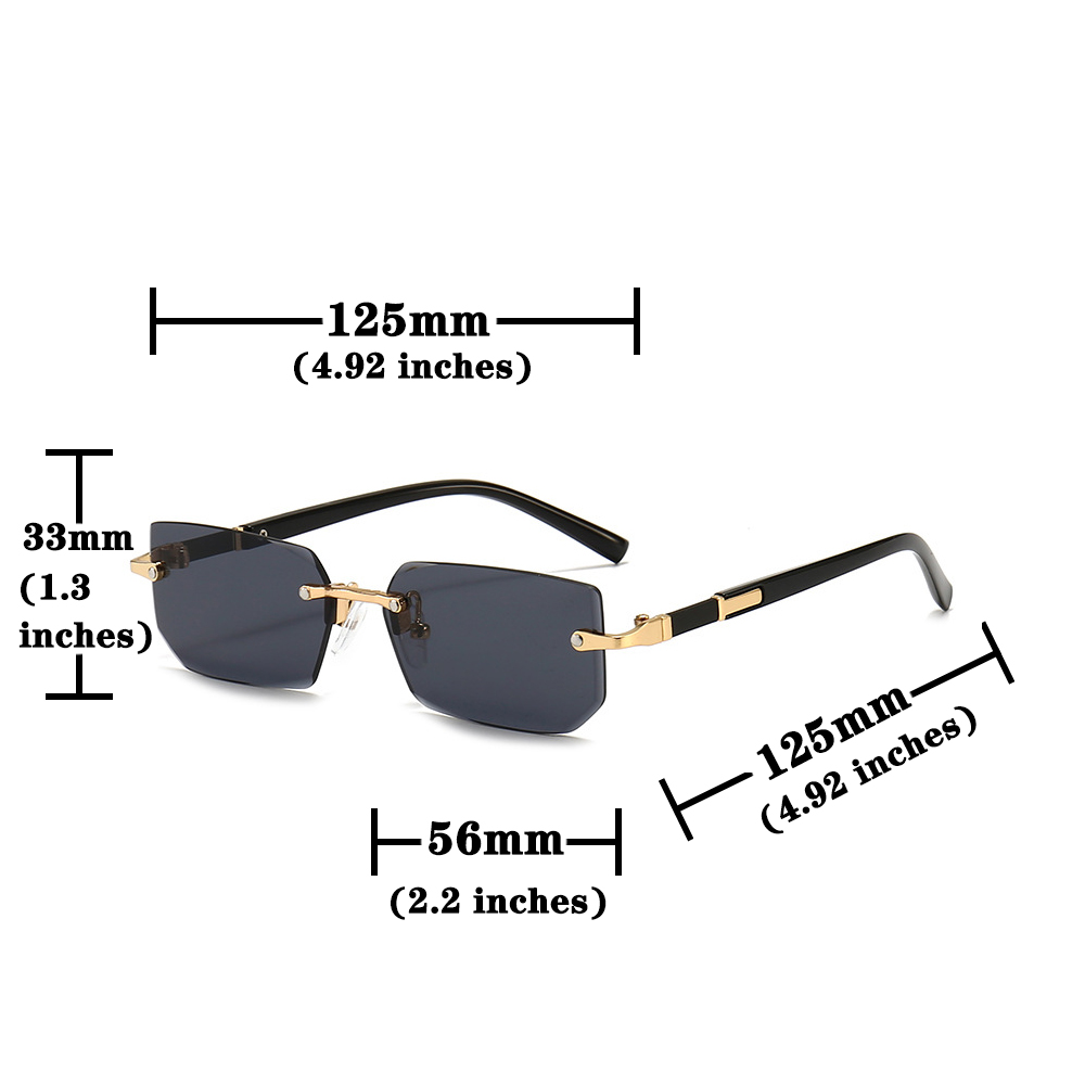 Gafas de Sol Rectangulares sin - Sunglasses Uv400 reseña y precio