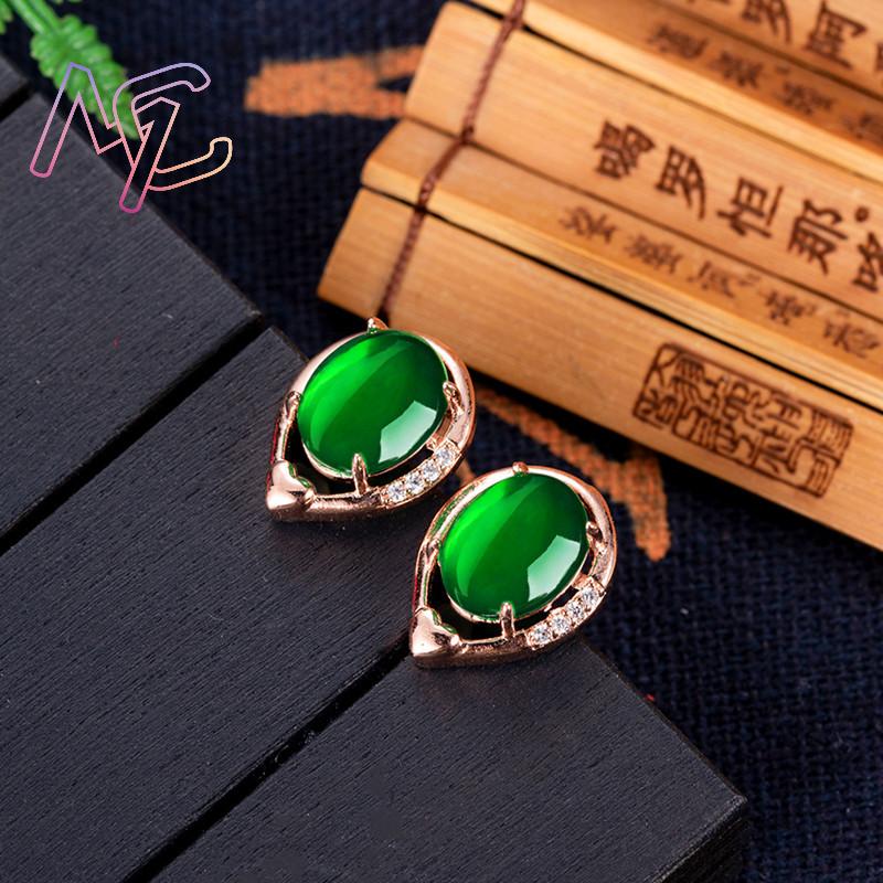 Pendientes de flor de Jade Nat - Gold Plated Jewelry reseña y precio