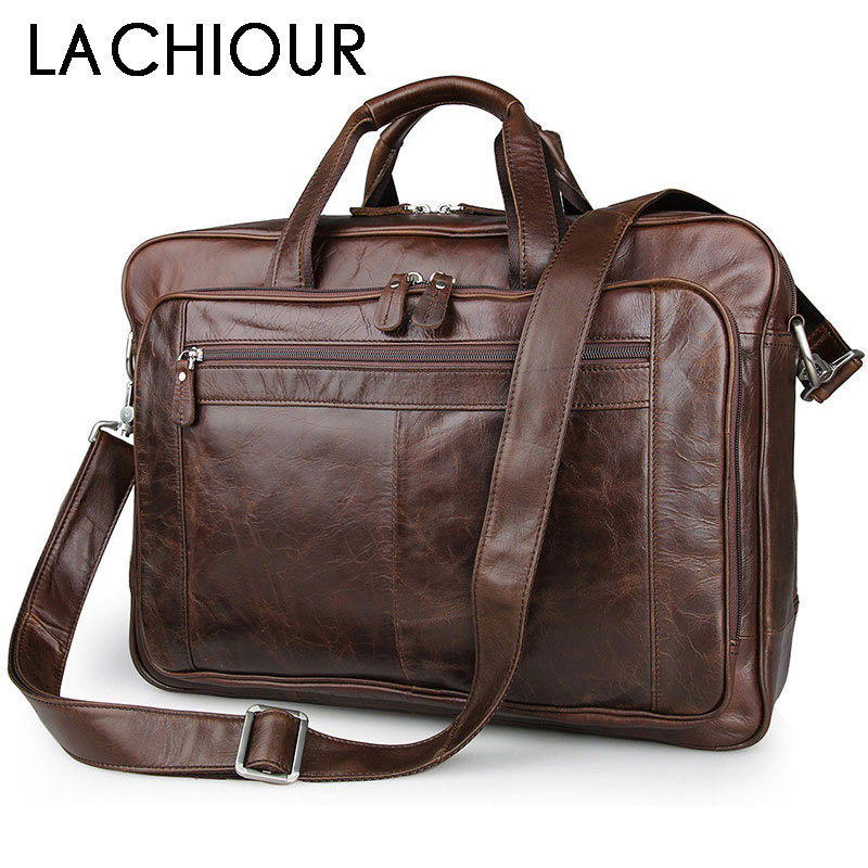 LACHIOUR-Bolso de piel auténti - Leather Briefcase reseña y precio